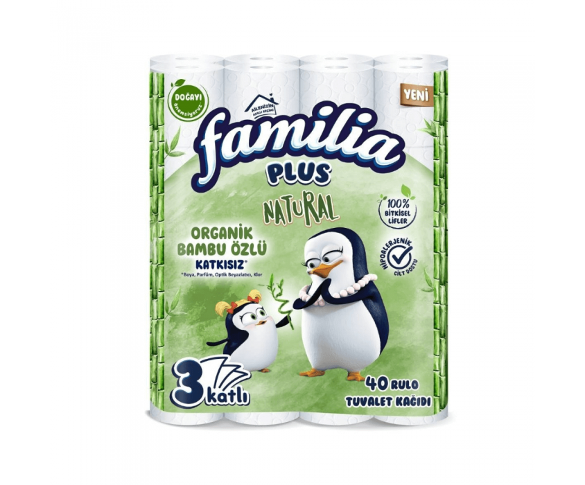 Familia Plus Natural Bambu Özlü Tuvalet Kağıdı 40'lı