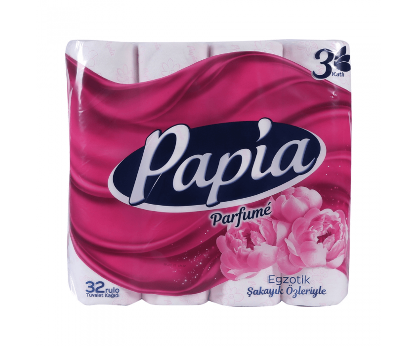 Papia 3 Katlı Tuvalet Kağıdı Parfümlü 32 Rulo