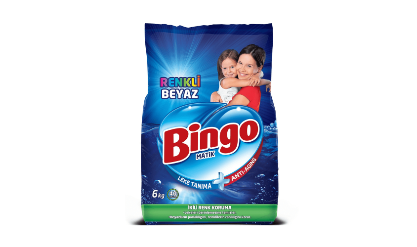 Bingo Matik Beyaz ve Renkli Çamaşır Deterjanı Toz 6 Kg