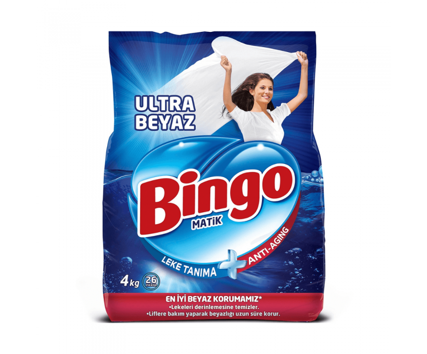 Bingo Matik Ultra Beyaz Çamaşır Deterjanı Toz 4 Kg
