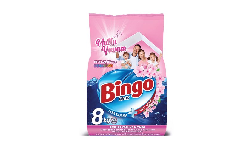 Bingo Matik Mutlu Yuvam Toz Çamaşır Deterjanı 8 kg